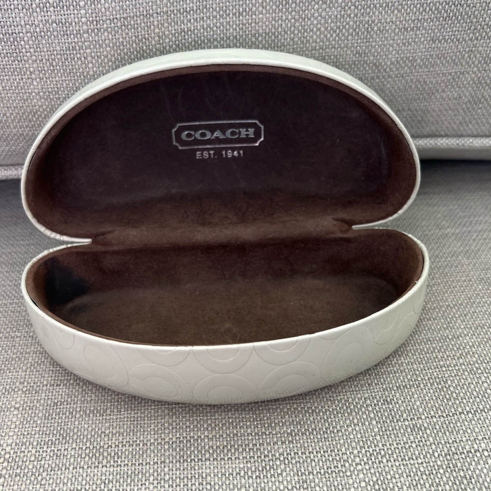 COACH White Sunglasses Case